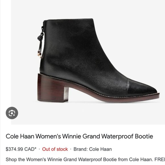 Cole Haan Waterproof Winnie Grand Booties Winter Boots Short Chunky Block Heel 9 - Picture 13 of 13